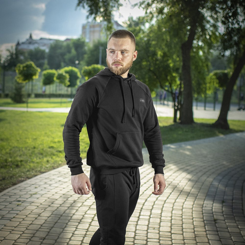 Bekleidung - M-Tac - Hoodie Baumwolle Raglan - Schwarz - 20483002 - Kapuzen-Sweatshirts