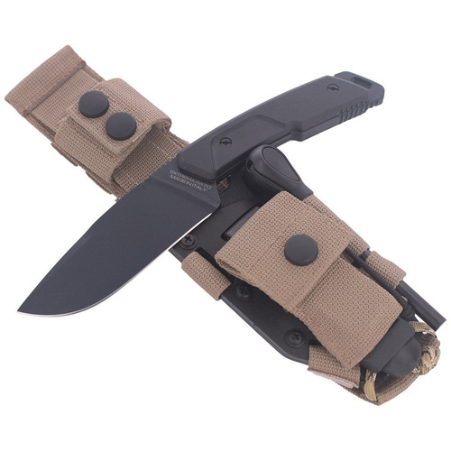 Messer - Extrema Ratio - Nóż survivalowy Sethlans D2 - Schwarz - 04.1000.0463/D2/BL/D