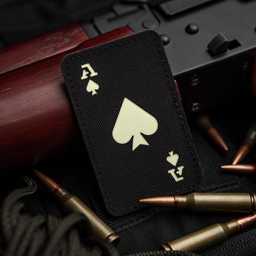 Morale Patch - M-Tac - Militär-Patch Ace of Spades - Cordura 500D - Schwarz / Fluoreszierend - 51109299
