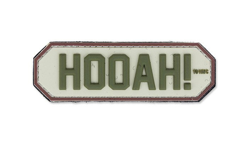 101 Inc. - 3D-Aufnäher - HOOAAH - Sand -  3D PVC Morale Patches
