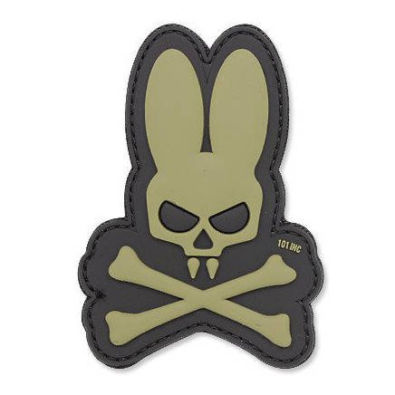 101 Inc. - 3D Aufnäher - Schädel Hase - OD Grün -  3D PVC Morale Patches