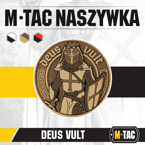 Verschiedenes - M-Tac - Deus Vult 3D PVC Aufnäher - Coyote - 51116005 - 3D PVC Morale Patches