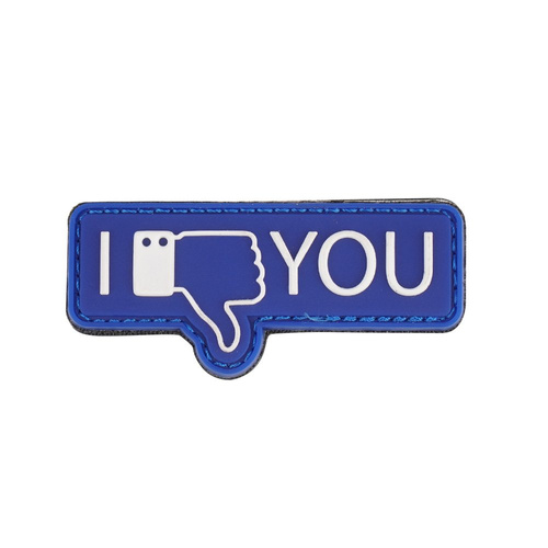 101 Inc. - 3D-Aufnäher - Ich mag dich nicht - Blau - 444130-7349 -  3D PVC Morale Patches