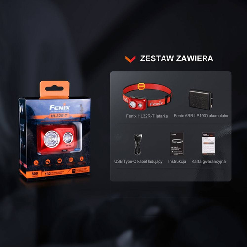 Outdoor - Fenix - HL32R-T LED-Stirnlampe - 800 Lm - Rot - 039-549 - LED-Taschenlampen