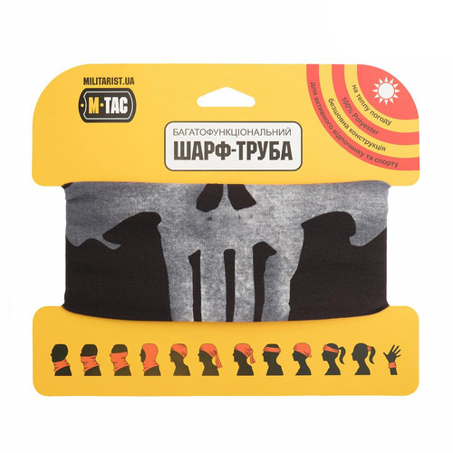 M-Tac - Leichtes Halstuch Punisher - Schwarz - HLI-PB-BK - Headwraps, Shemags & Schals - Bekleidung