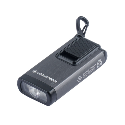 LED-Taschenlampen - Ledlenser - Wiederaufladbare LED-Taschenlampe / Schlüsselring K6R - 400 lm - Mit Rotlichtmodus - Grau - 502577