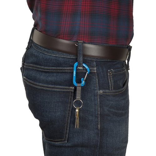 Nite Ize - SlideLock® Schlüsselanhänger Aluminium - Blau - CSLAW3-03-R6 - Aluminiumkarabiner - Outdoor