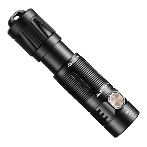 Outdoor - Fenix - Wiederaufladbare LED Taschenlampe E05R - Schlüsselanhänger - 400 Lumen - Schwarz - 039-493 - LED-Taschenlampen