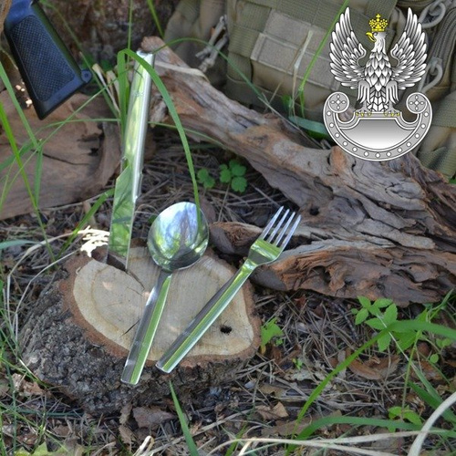 Verschiedenes - Dreiteiliges Besteckset der polnischen Armee - Contract - NZB-WP - Verschiedenes Zubehör