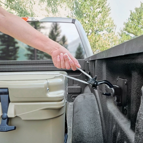 Outdoor - Nite Ize - Seilspanner CamJam mit SlideLock - Aluminium - Groß - Schwarz - CJSLL-01-R3 - Stahlkarabiner