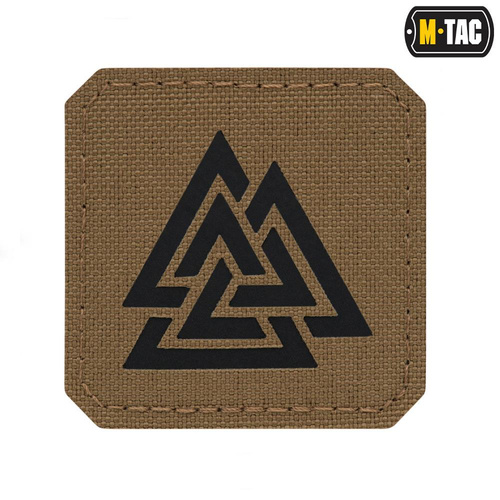 M-Tac - Lasergeschnittenes Valknut Quadrat Patch - Schwarz / Coyote - 51162502 - Andere