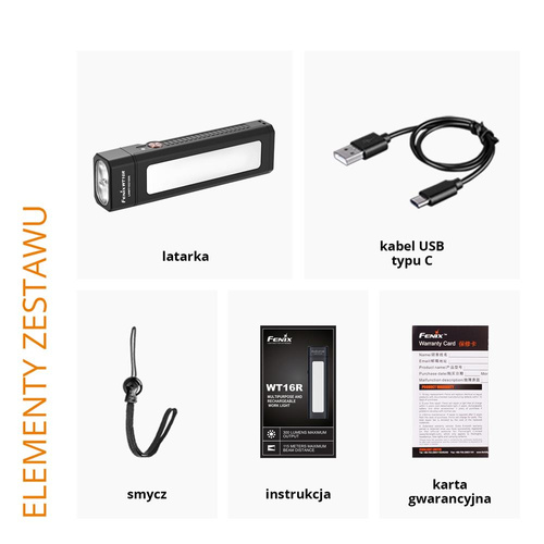 Fenix - Wiederaufladbare LED-Taschenlampe WT16R - Werkstatt - 300 Lumen - Schwarz - 039-479 - LED-Taschenlampen - Outdoor