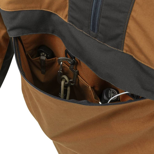 Helikon - Jacke Anorak Woodsman - Erdbraun/Schwarz - KU-WDN-DC-0A01B - Militärjacken