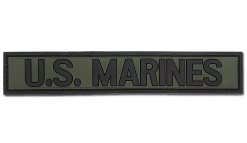 FOSTEX - 3D Aufnäher - U.S. MARINES (Streifen) - OD Grün -  3D PVC Morale Patches