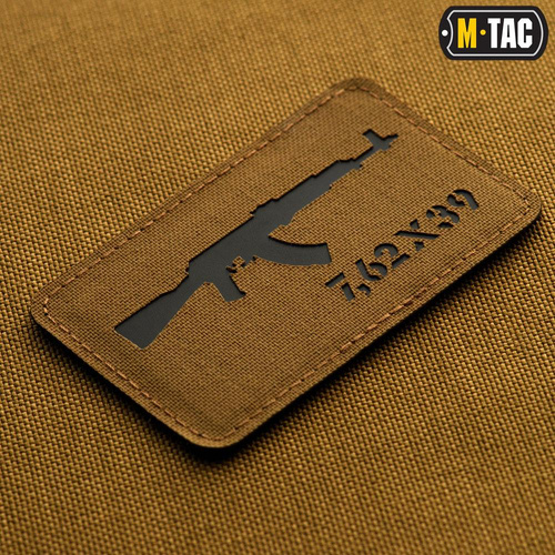 Morale Patch - M-Tac - AKM 7,62 x 39 Lasergeschnittener Aufnäher - Coyote/Schwarz - 51110502