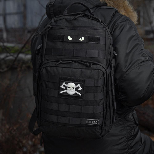 M-Tac - 3D-Emblem - Bearded Skull - Schwarz / Weiß - 51113236 - 3D PVC Morale Patches - Verschiedenes