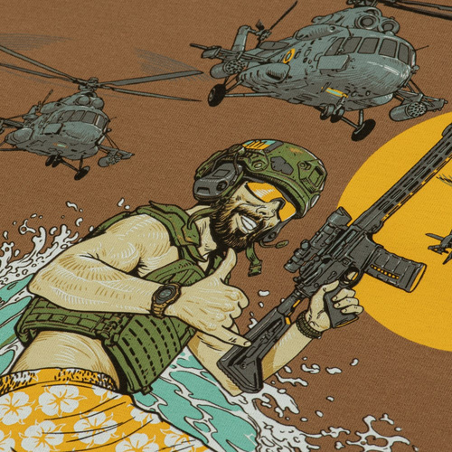 Bekleidung - M-Tac - Surf Club T-Shirt - Coyote Brown - 80062017 - T-Shirts