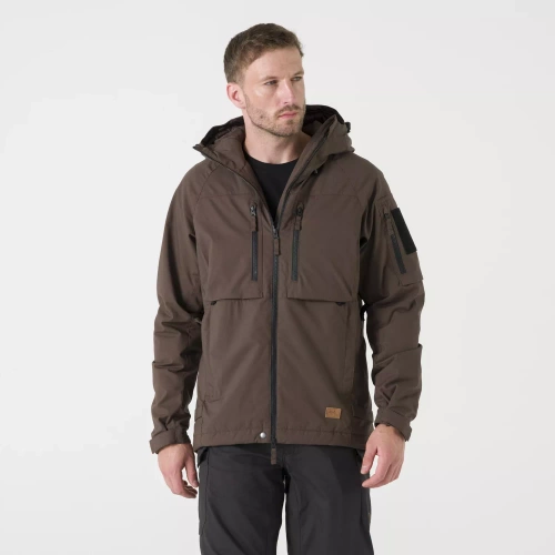 Winterjacken - Helikon - Isolierte Winterjacke Yukon - DuraCanvas - Earth Brown/Schwarz - KU-WTY-DC-0A01A