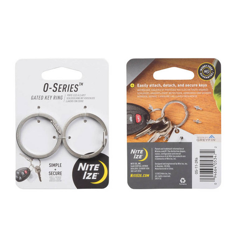 Nite Ize – Schlüsselanhänger der O-Serie – 2 Stück – Stahl – Silber – OS-11-2R6 - Stahlkarabiner