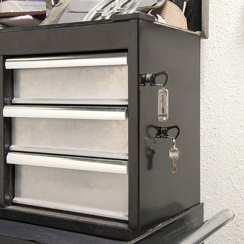 Outdoor - Nite Ize - SlideLock® 360° Magnetisch sperrender Doppelkarabiner - Blau - MSBL-03-R7 - Aluminiumkarabiner