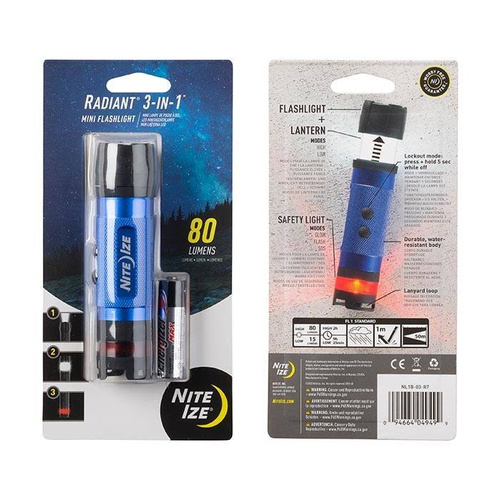 LED-Taschenlampen - Nite Ize - Radiant® 3-in-1™ LED-Mini-Taschenlampe - Blau - NL1B-03-R7