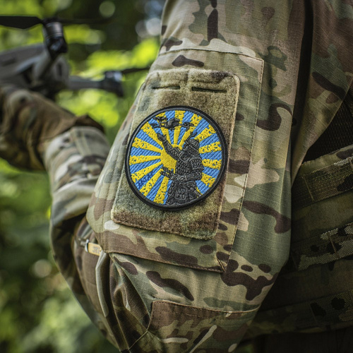 M-Tac – Aufnäher „Weg des Samurai“ – Stickerei – Gelb/Blau – 51426002 - Andere - Verschiedenes