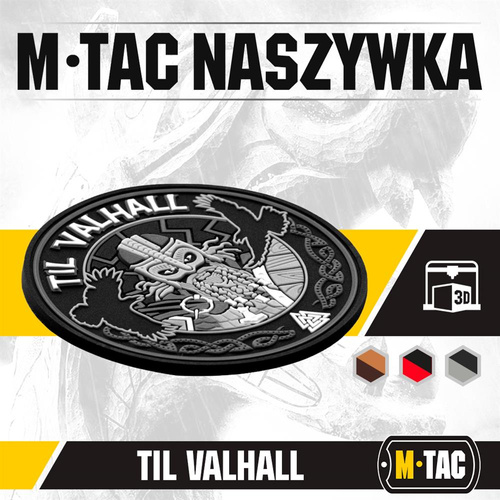 M-Tac – Til Valhall Patch – PVC – Grau/Schwarz – 51142112 - Patches - Verschiedenes