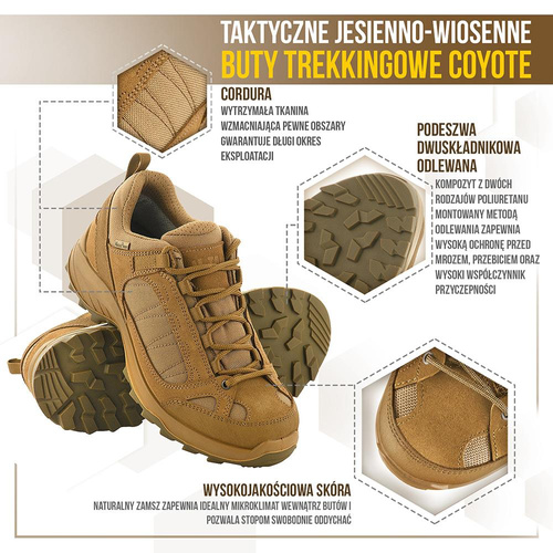 M-Tac - Trekking-Stiefel für Herbst und Frühjahr - Cordura - Coyote - 1JJ115/6TPLV - Militärstiefel - Bekleidung