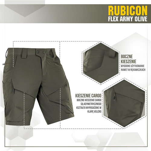 Bekleidung - M-Tac - Taktische Shorts Rubicon Flex - 4-Way Stretch - YKK - Army Olive - 20070062 - Kurze Hose