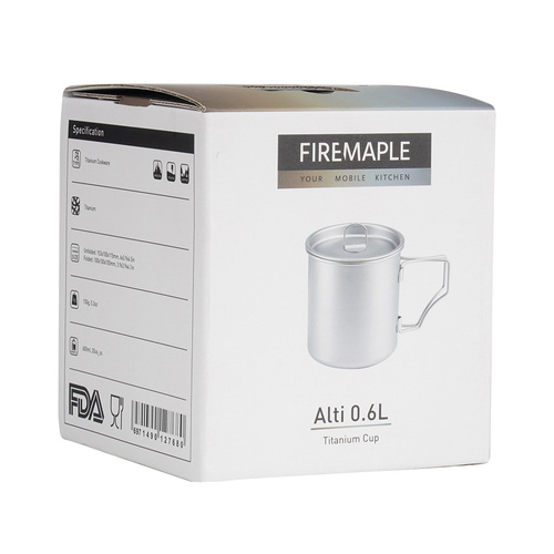 Outdoor - Fire Maple - Alti Reisebecher - 600 ml - Titan - Militärisches Kochgeschirr