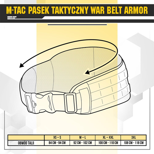 Ausrüstung - M-Tac - Taktischer Gürtel War Belt Armor - Ranger Green - 10037823 - Taktische Gürtel
