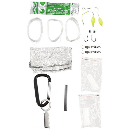 Überlebenspakete - Fox Outdoor - Survival Einstellenet Parachute Cord - 11 Elemente - Schwarz - 27118A