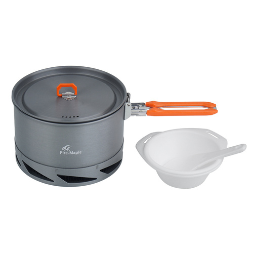 Fire Maple - Tourist Topf 1,5 L - Aluminium - Grau/Orange - FEAST K2-Orange - Besteck & Geschirr