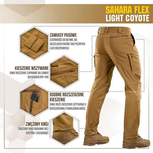 Bekleidung - M-Tac - Taktische Hose Sahara Flex Lite - Coyote - 20064005 - Cargohosen