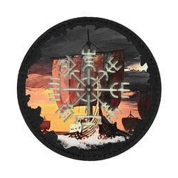 M-Tac - Vegvisir/Drakkar Pflaster - 80 mm - Schwarz/Fluoreszierend - 51293299
