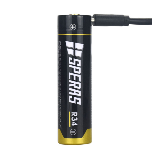 Speras - Wiederaufladbarer Akku 18650 mit Micro-USB R34 - 3400 mAh - SPERAS R34 - Batterien