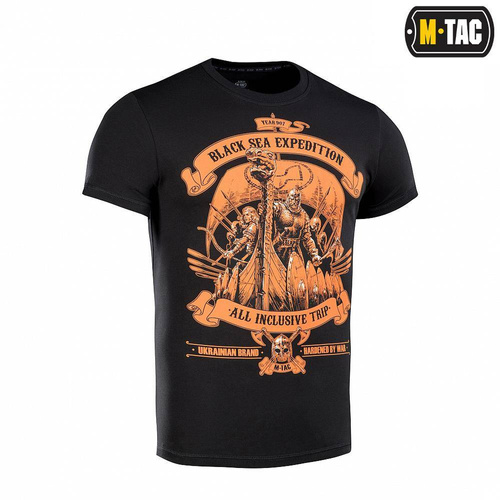 M-Tac - Black Sea Expedition T-Shirt für Männer - Schwarz - 80025002 - T-Shirts - Bekleidung