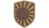 101 Inc. - 3D Morale Patch Aufnäher - Japanisches Kriegsschild - Braun - 444130-3787