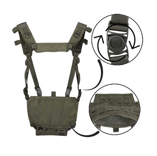 Chest Rig Westen - Mil-Tec - Leichtgewichtige Chest Rig Weste - Grün OD - 13530401