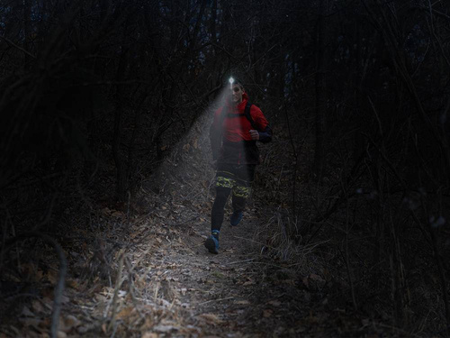 Outdoor - Fenix - Stirnlampe mit zwei Lichtstrahlern - Schwarz - HM65R - Stirnlampen