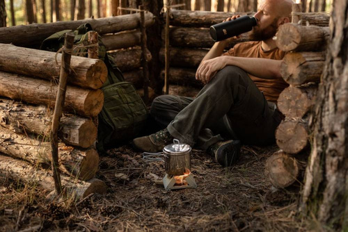 Esbit - Touristentopf mit Deckel - Edelstahl - 625 ml - PT625ST - Militärisches Kochgeschirr