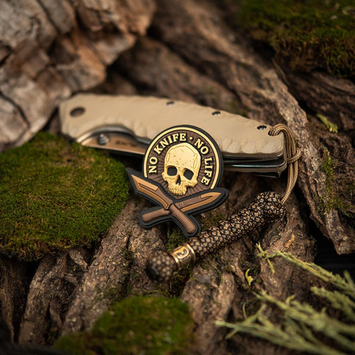 Verschiedenes - M-Tac - No Knife - No Life 3D PVC Patch - Coyote - 51128005 - 3D PVC Morale Patches