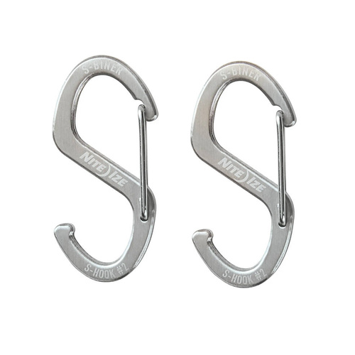 Nite Ize - Karabiner S-Biner Hook 'N Hold S-Hook Small - 2 Stk. - Stahl - Silber - SBHS-11-2R3 - Karabiner & Schnallen