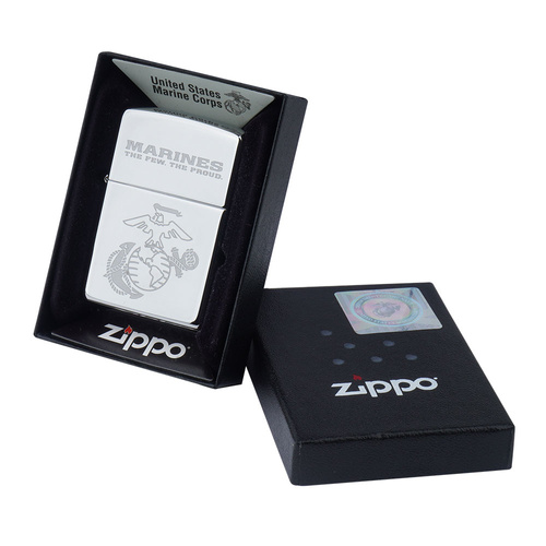 Zippo - Marines Benzinfeuerzeug - High Polish Chrome - Z28478 - Feuerzeuge - Verschiedenes