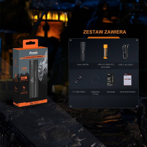 Outdoor - Fenix - LED-Stirnlampe ohne Tablett - Schwarz/Gelb - HM75R SE - LED-Taschenlampen