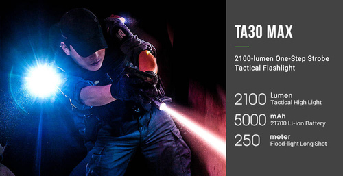 Outdoor - NEXTorch - Wiederaufladbare LED-Taschenlampe TA30 MAX - 2100 lm - TA30 MAX - LED-Taschenlampen