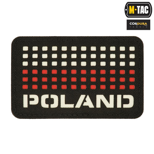 M-Tac - Aufnäher mit Polen-Flagge und Aufschrift - Laserschnitt - Pixel - Schwarz/Weiß/Rot - 51006102 - Andere