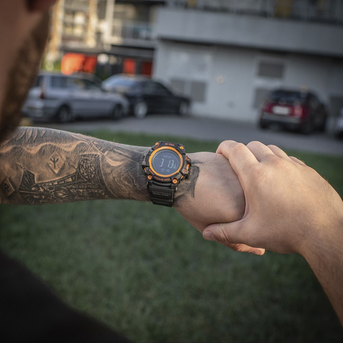 M-Tac - Adventure Taktische Uhr - Schwarz / Orange - 50005035 - Uhren - Verschiedenes