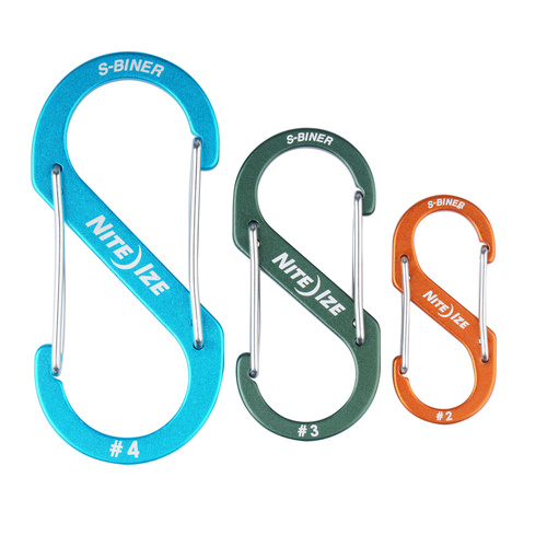Aluminiumkarabiner - Nite Ize - S-Biner® Aluminium-Doppelkarabiner-Kombination - 3 Stück - SBA234-A2-R6