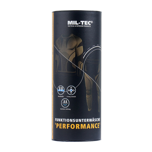Mil-Tec - Performance Thermal Underwear - 4-Way Stretch - Black - 11225002 - Thermoaktive Wäsche